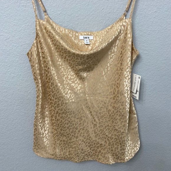 Bar III Tops - Bar III Gold Leopard Print Silk Top - Size M & XL